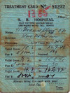 S.R. Hospital treatment card